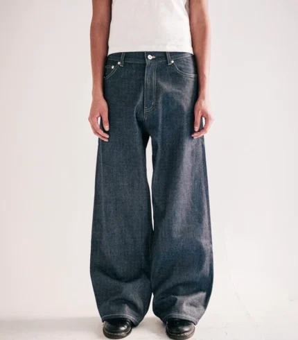 Indigo Raw Selvedge Wide Leg Denim (6-8 WEEK PREORDER)