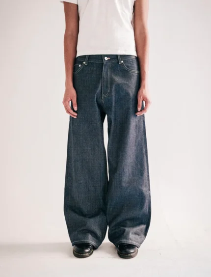 Indigo Raw Selvedge Wide Leg Denim (6-8 WEEK PREORDER)