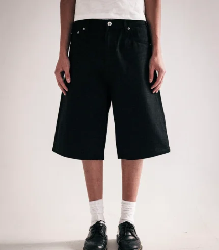 Jet Black Raw Selvedge Baggy Jorts